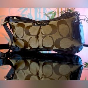 Coach Park Signature Khaki Brown EW Duffle Purse